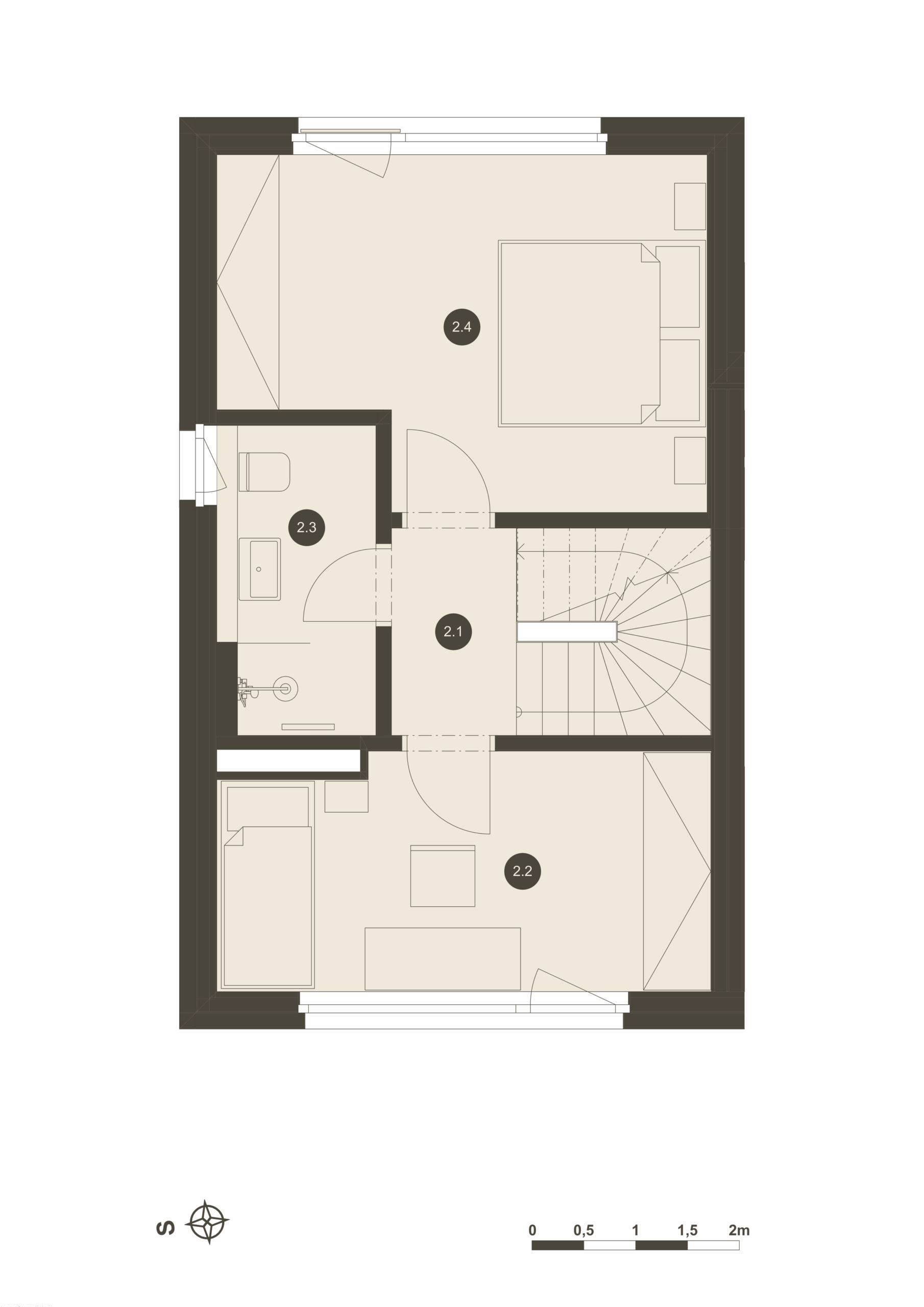 02.C - 2. patro půdorys