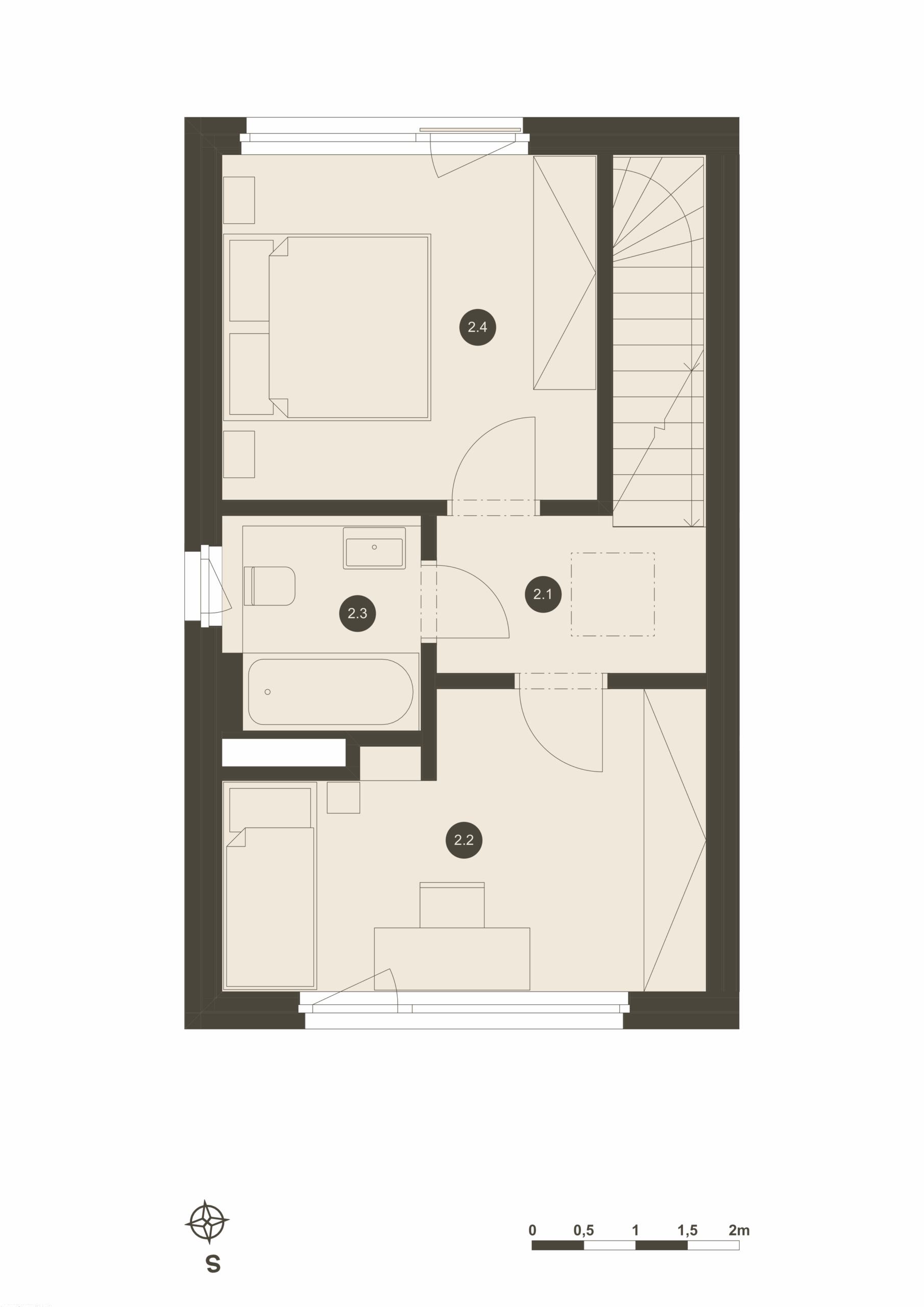 08.A - 2. patro půdorys