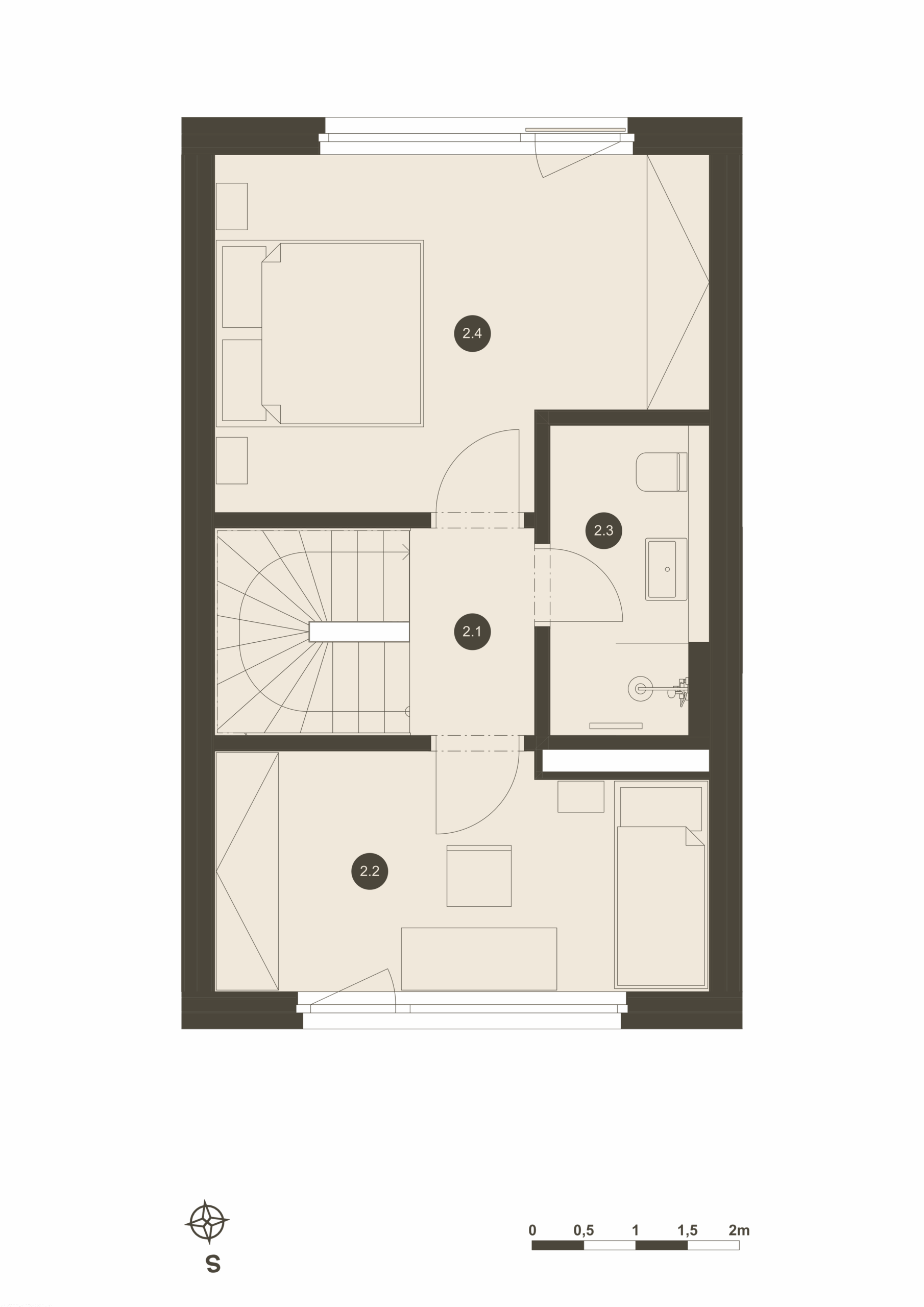 12.B - 2. patro půdorys