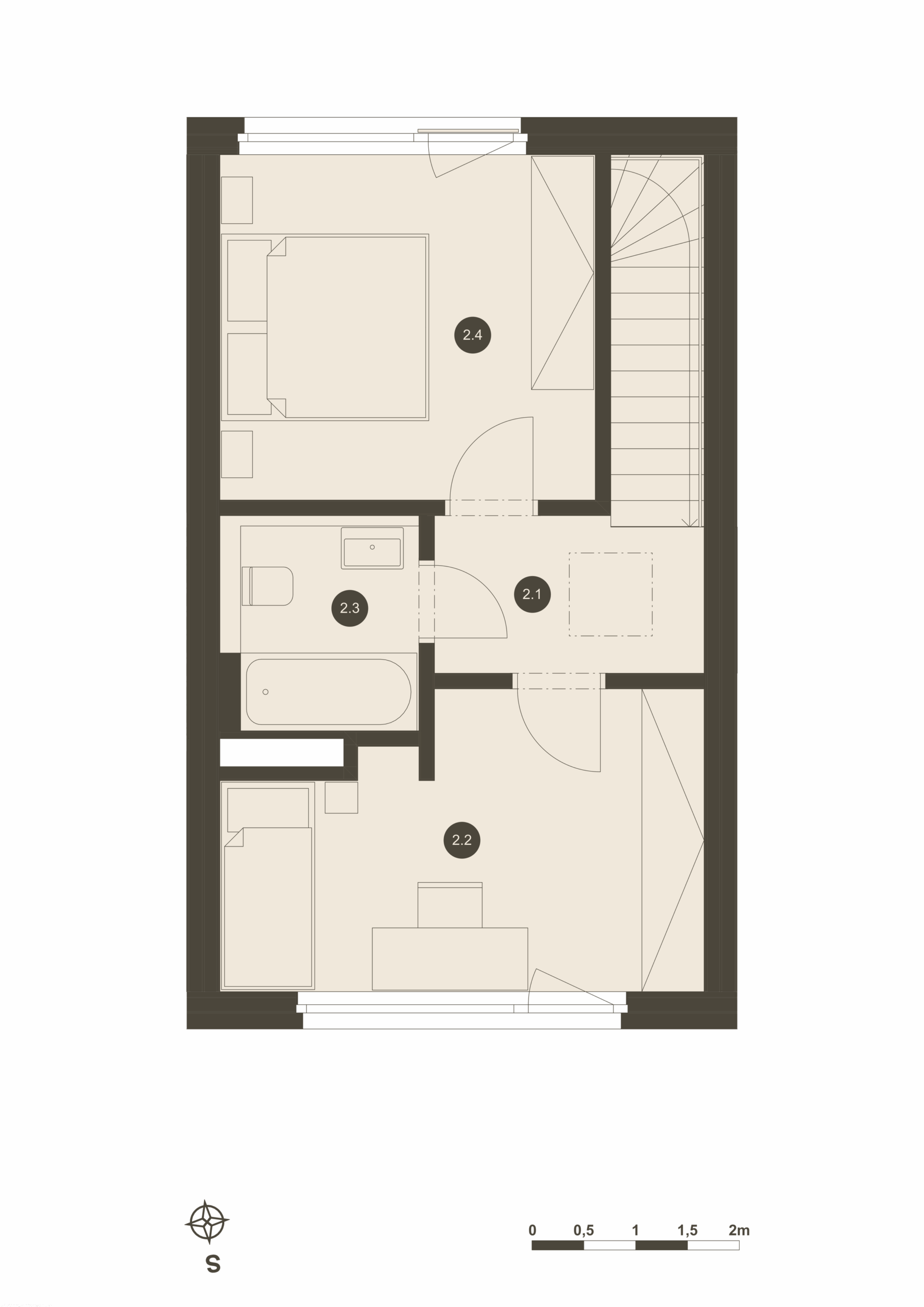 13.B - 2. patro půdorys