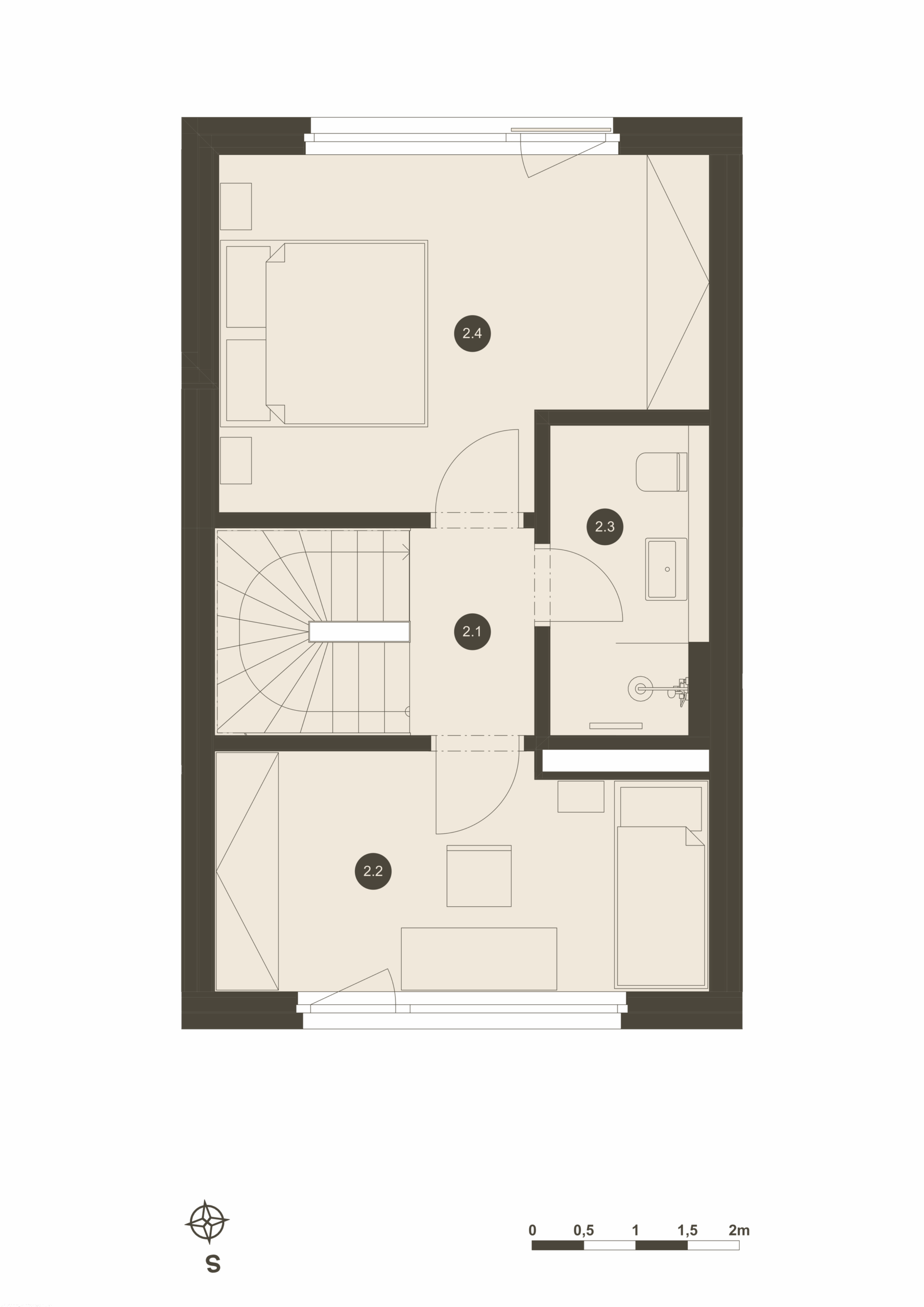 14.B - 2. patro půdorys