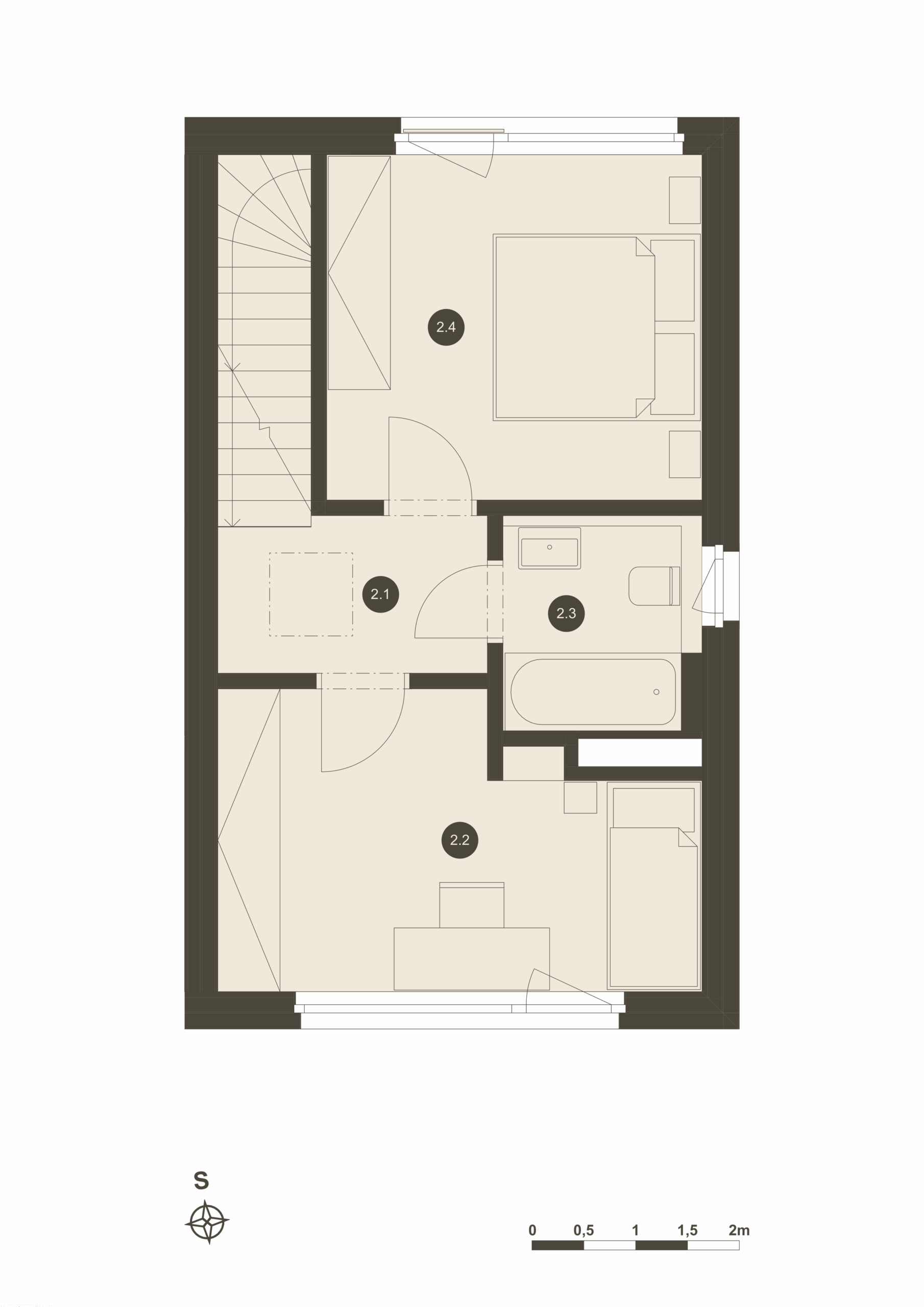 17.A - 2. patro půdorys