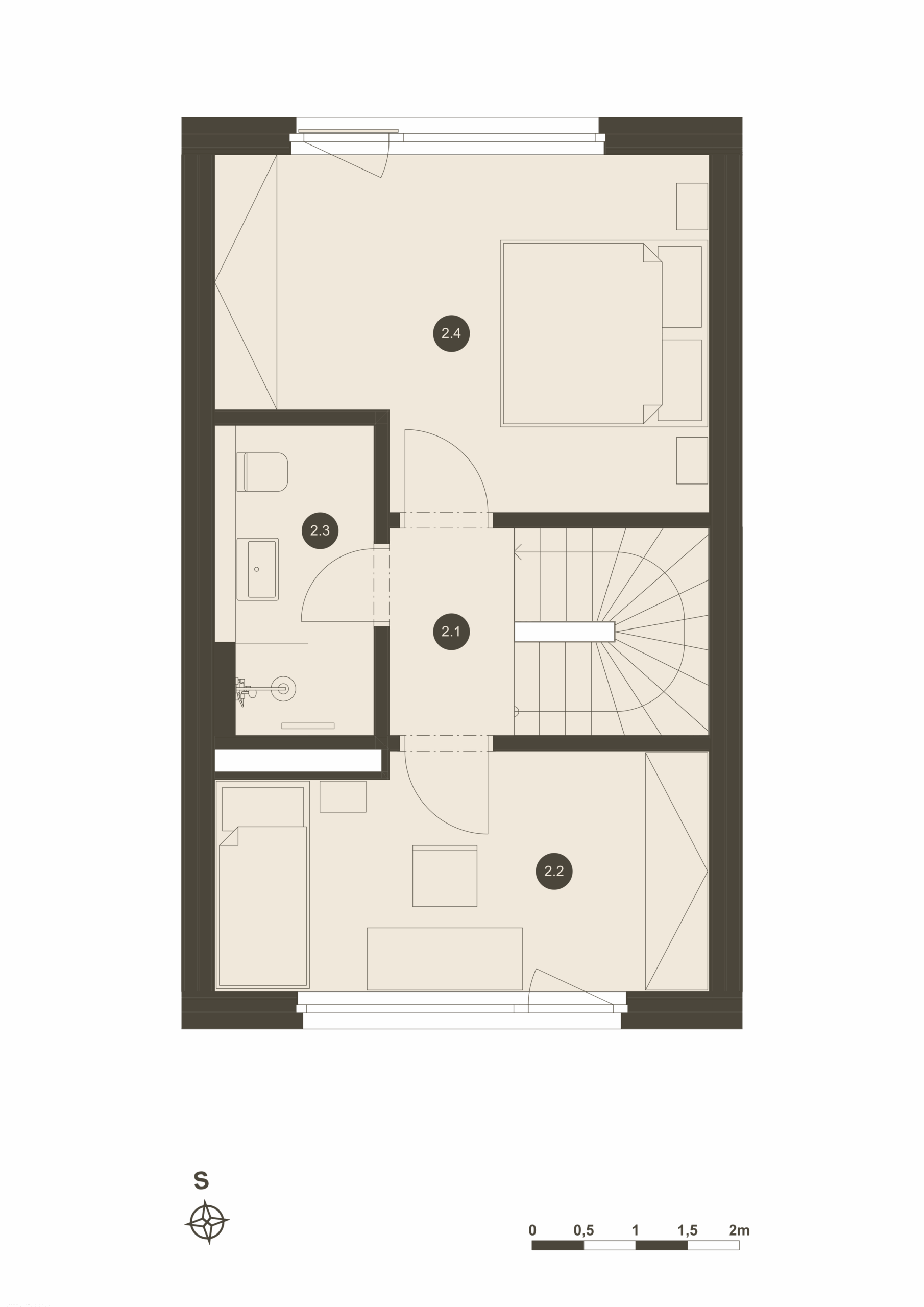17.B - 2. patro půdorys