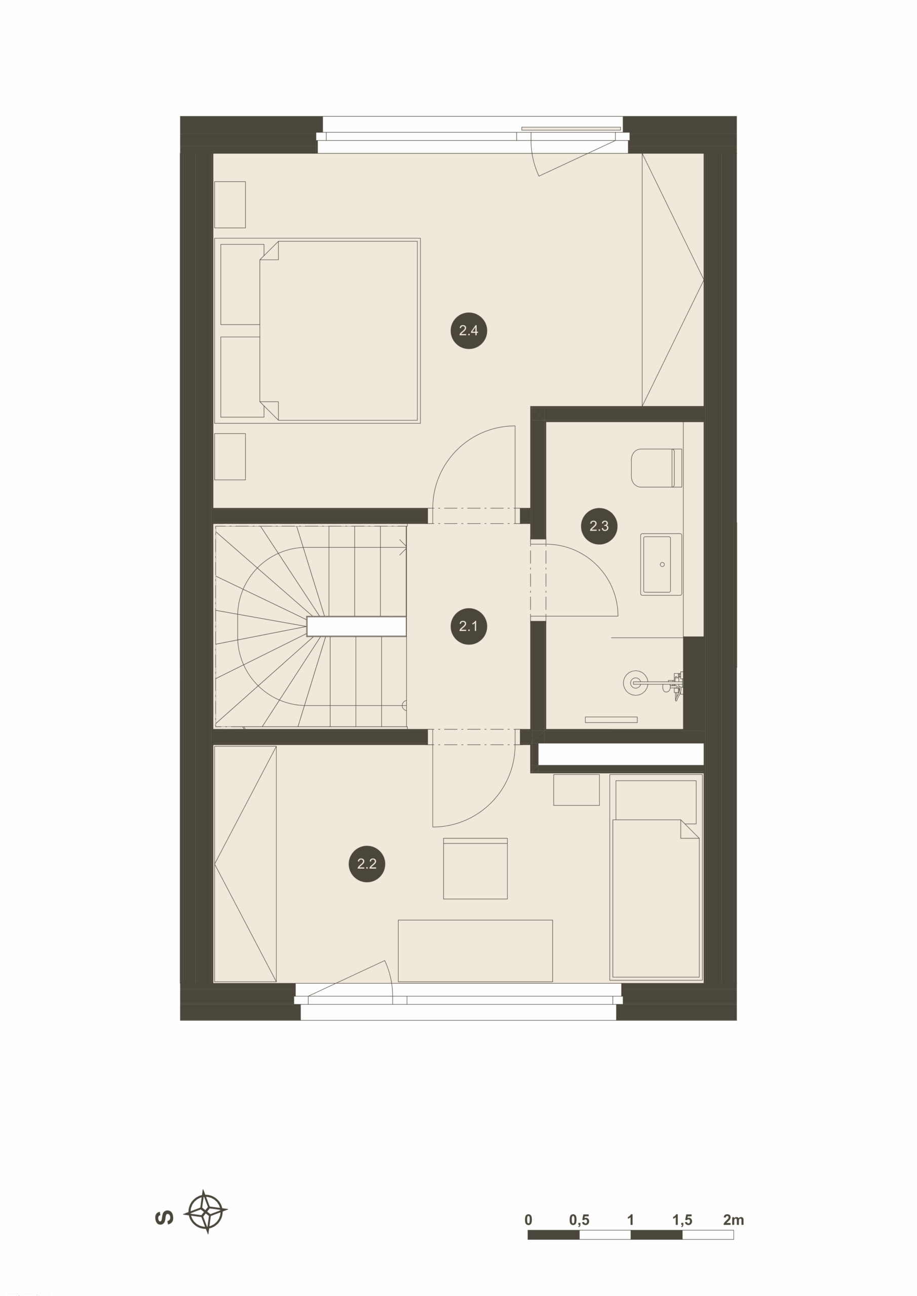 20.B - 2. patro půdorys
